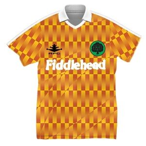 Fiddlehead Men’s Collared Soccer Jersey in Yellow/Orange Multi Size M